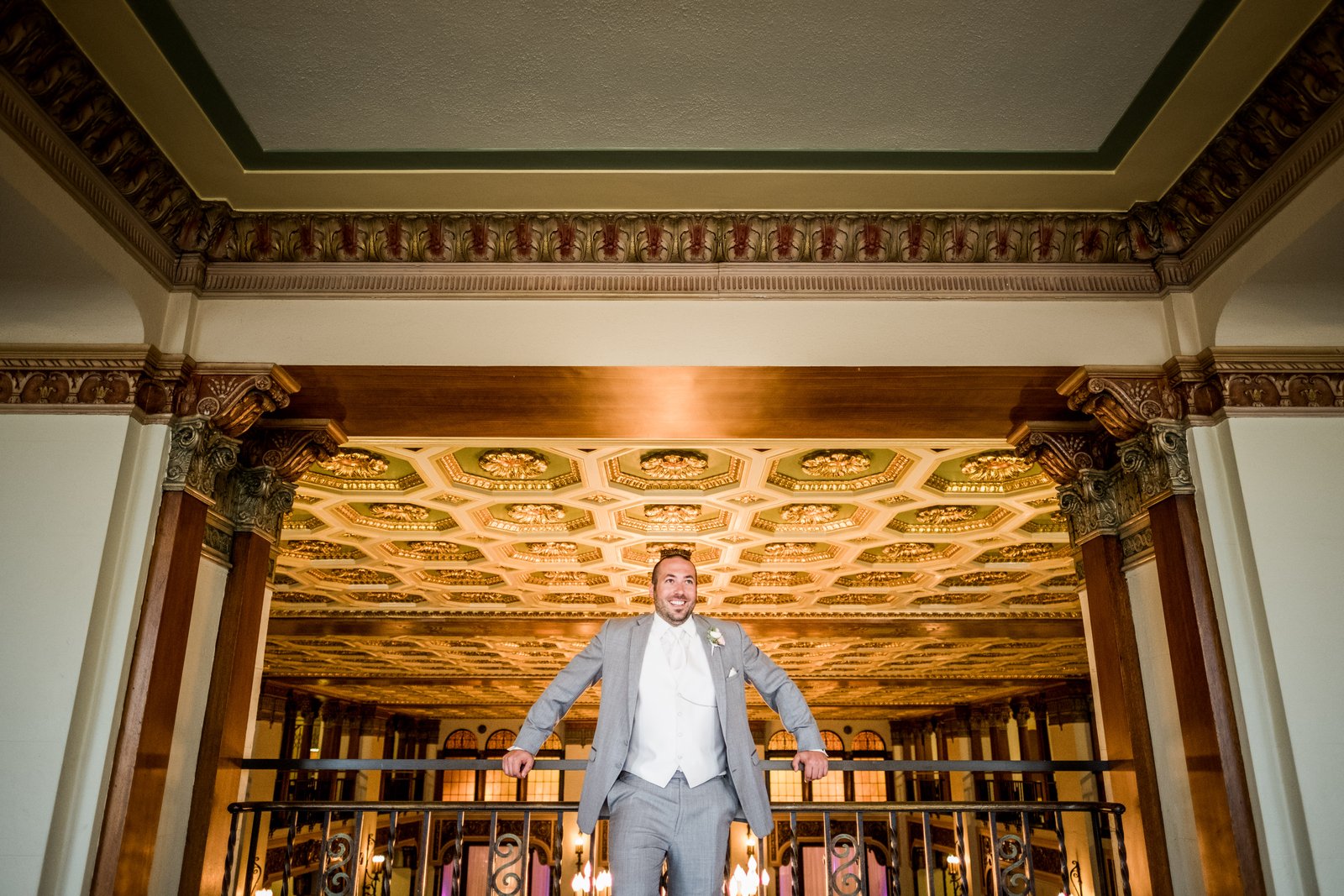 Greysolon Plaza marquee — historic downtown Duluth wedding venue exterior — Tim Larsen Photography, Duluth MN