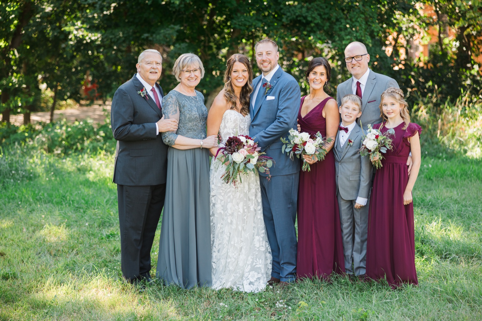 Family formal portrait on the lawn at Manhattan Beach Lodge — Tim Larsen Photography, Brainerd Lakes MN