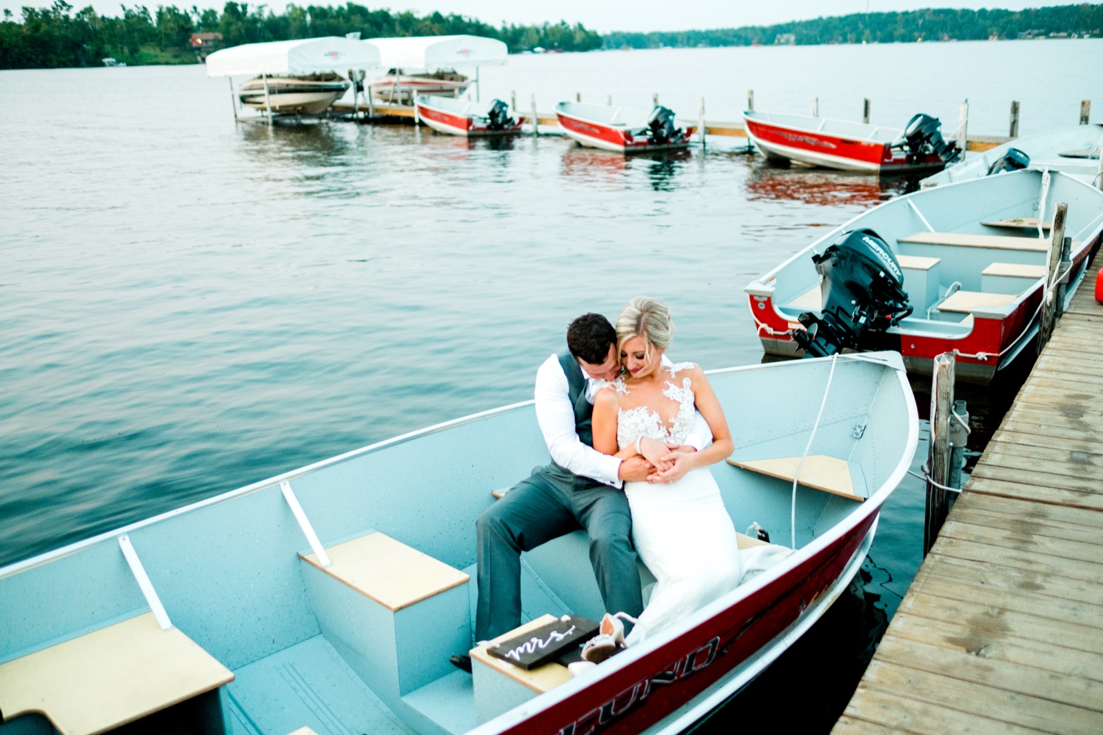 Brittney & Sam — A Day on Gull Lake, From a Dock to a Boat — Tim Larsen Photography, Brainerd Lakes MN