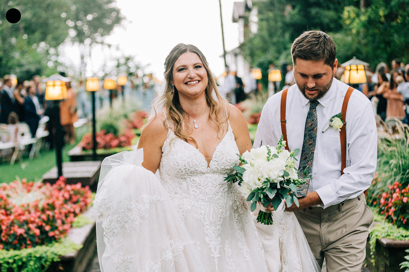 Walking back up the aisle as husband and wife — Shannon and Jon at Grand View Lodge — Tim Larsen Photography, Brainerd Lakes MN