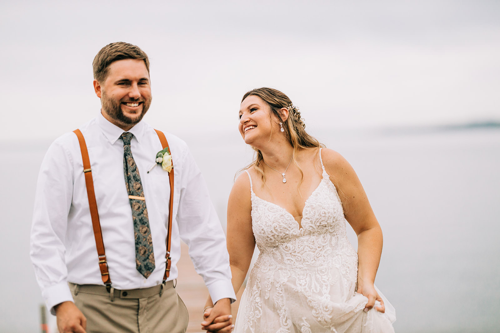 Shannon and Jon laughing together — Gull Lake portrait — Tim Larsen Photography, Brainerd Lakes MN