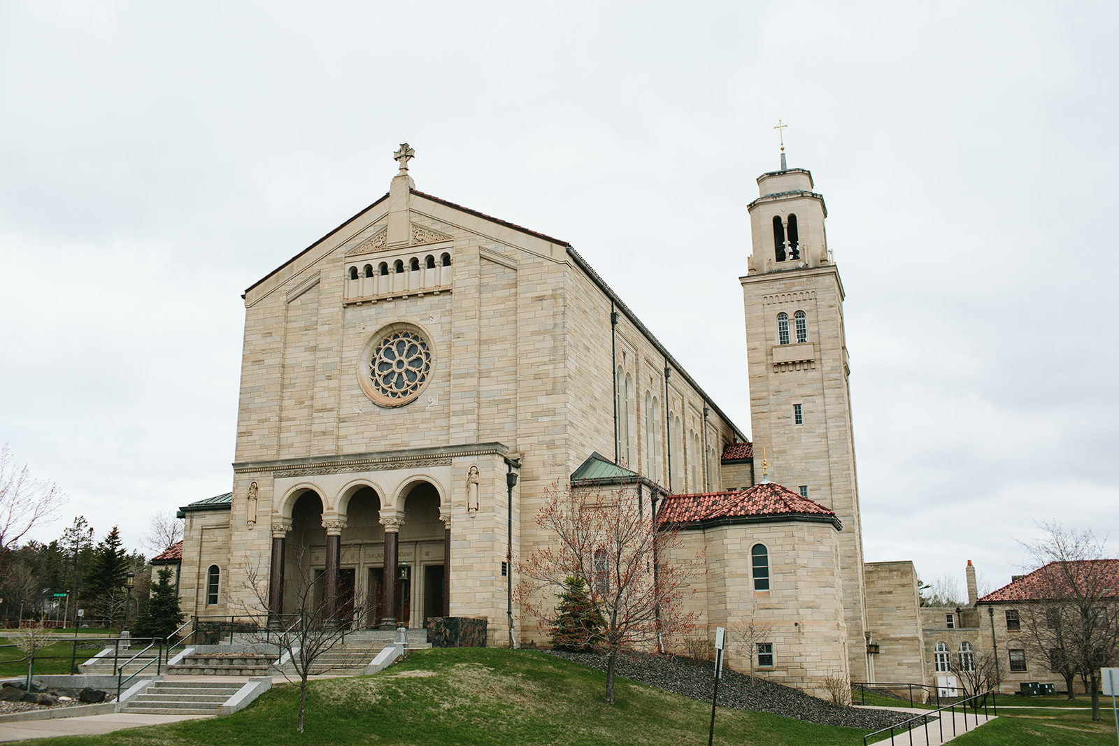 Cathedral of Our Lady of the Rosary in Duluth — stone church exterior — Tim Larsen Photography, Brainerd Lakes MN