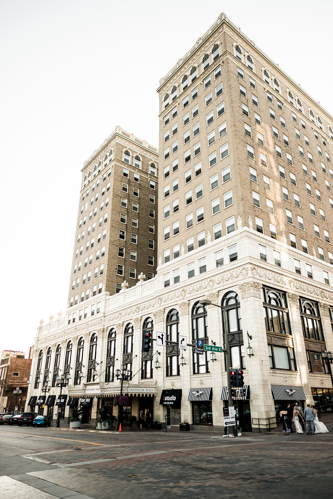 Historic Greysolon Plaza building exterior in downtown Duluth — Tim Larsen Photography, Brainerd Lakes MN